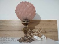 Lampă de noapte sau de masă, funcțională, luminează, bronz, sticlă 11.11..25