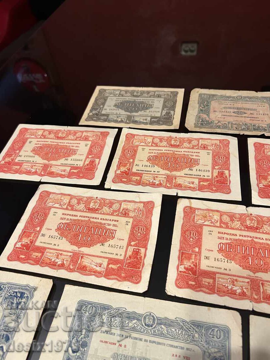 Lot de obligațiuni - 16 bucăți - 5 Lot de obligațiuni - 16 bucăți - 5