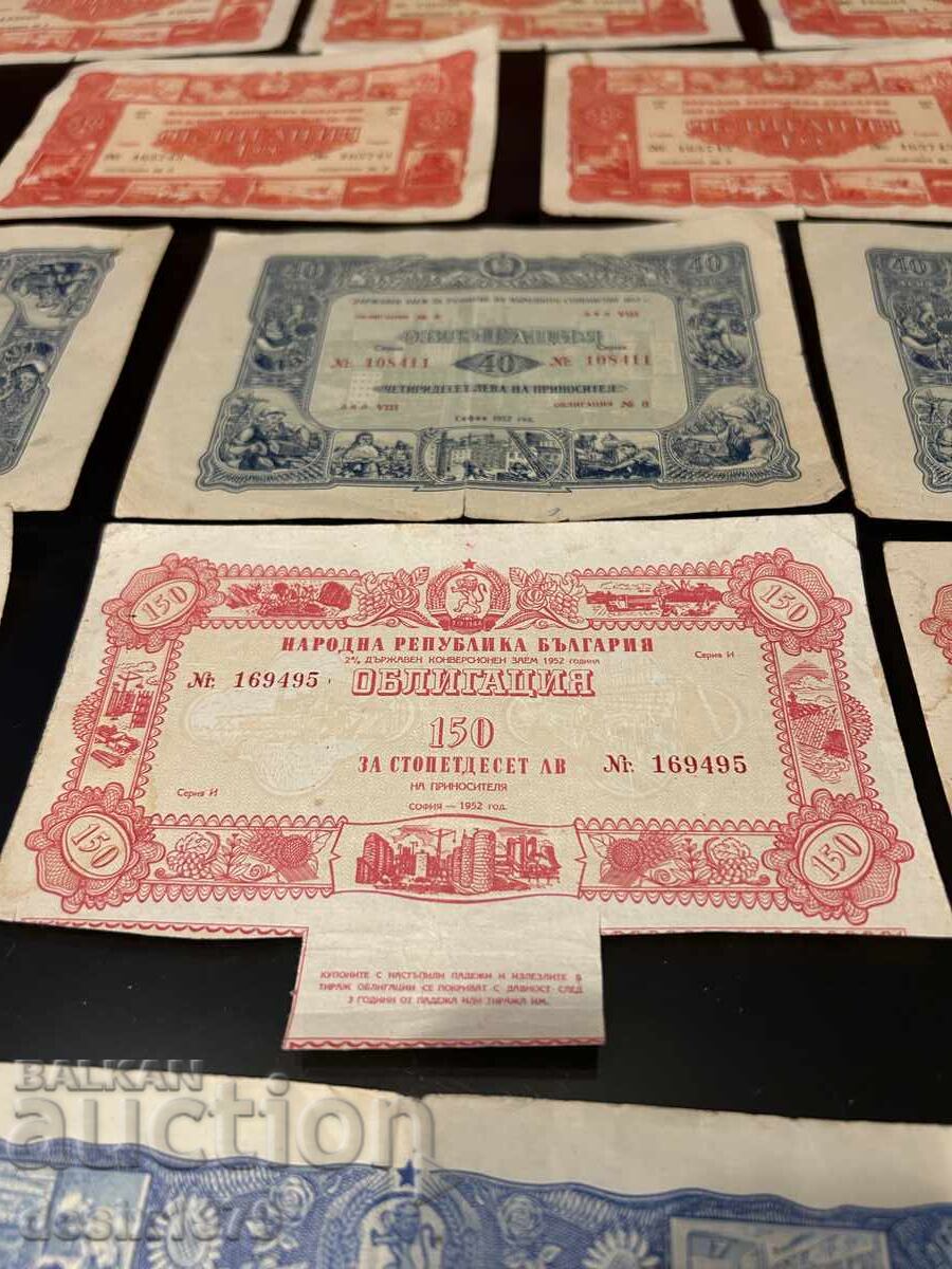 Lot de obligațiuni - 16 bucăți - 6 Lot de obligațiuni - 16 bucăți - 6