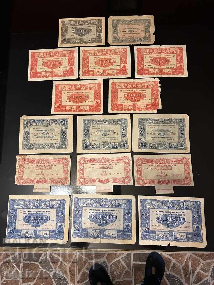 Lot de obligațiuni - 16 bucăți Lot de obligațiuni - 16 bucăți