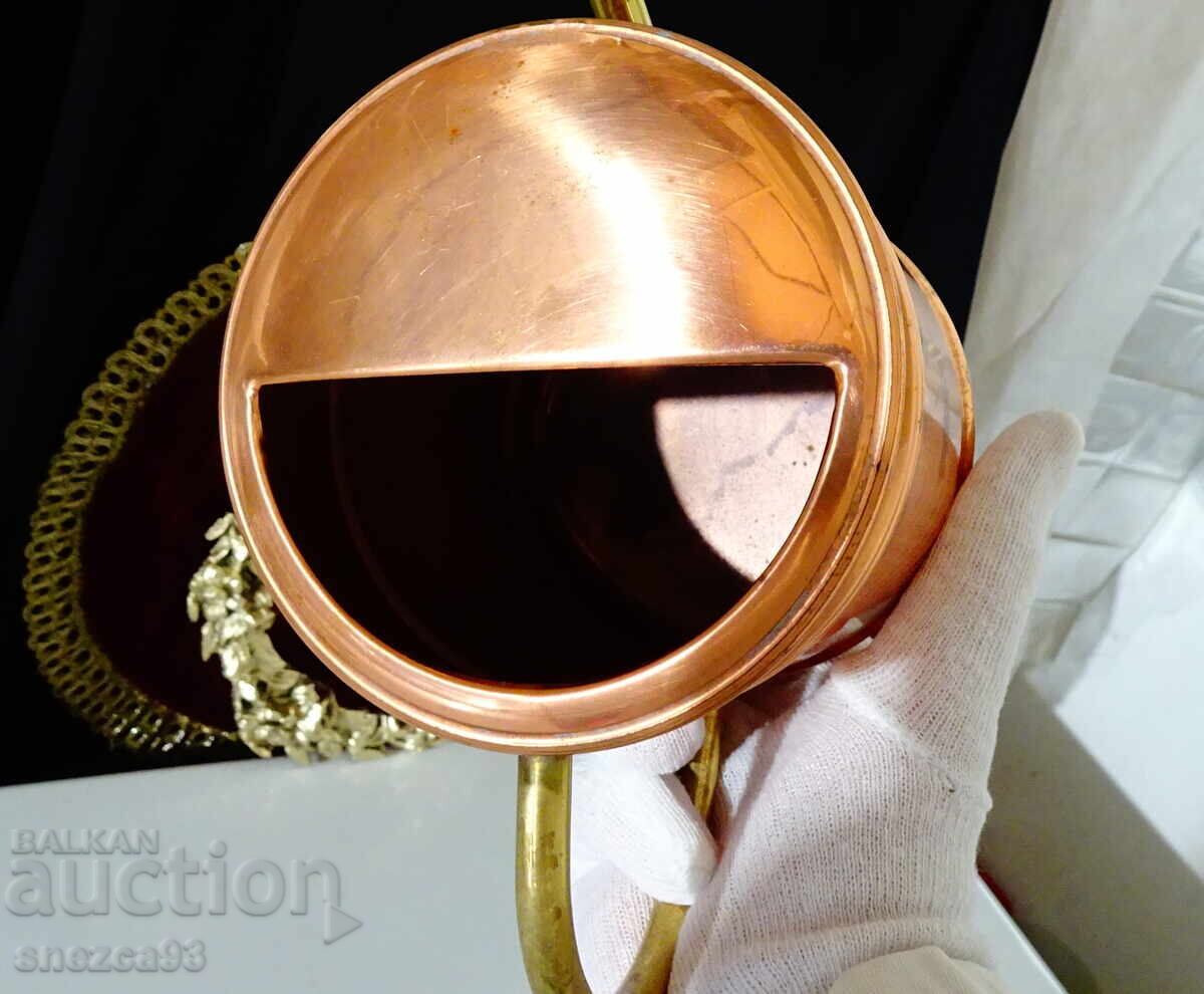 Медна лейка с душ 1 литър,перфектна. - 7