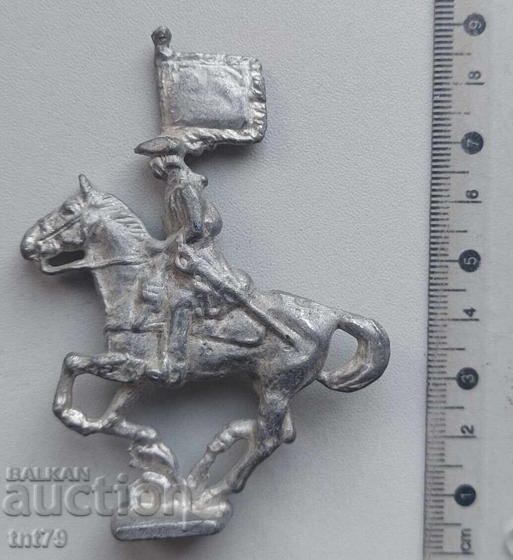 Figurină, soldat: călăreț de plumb