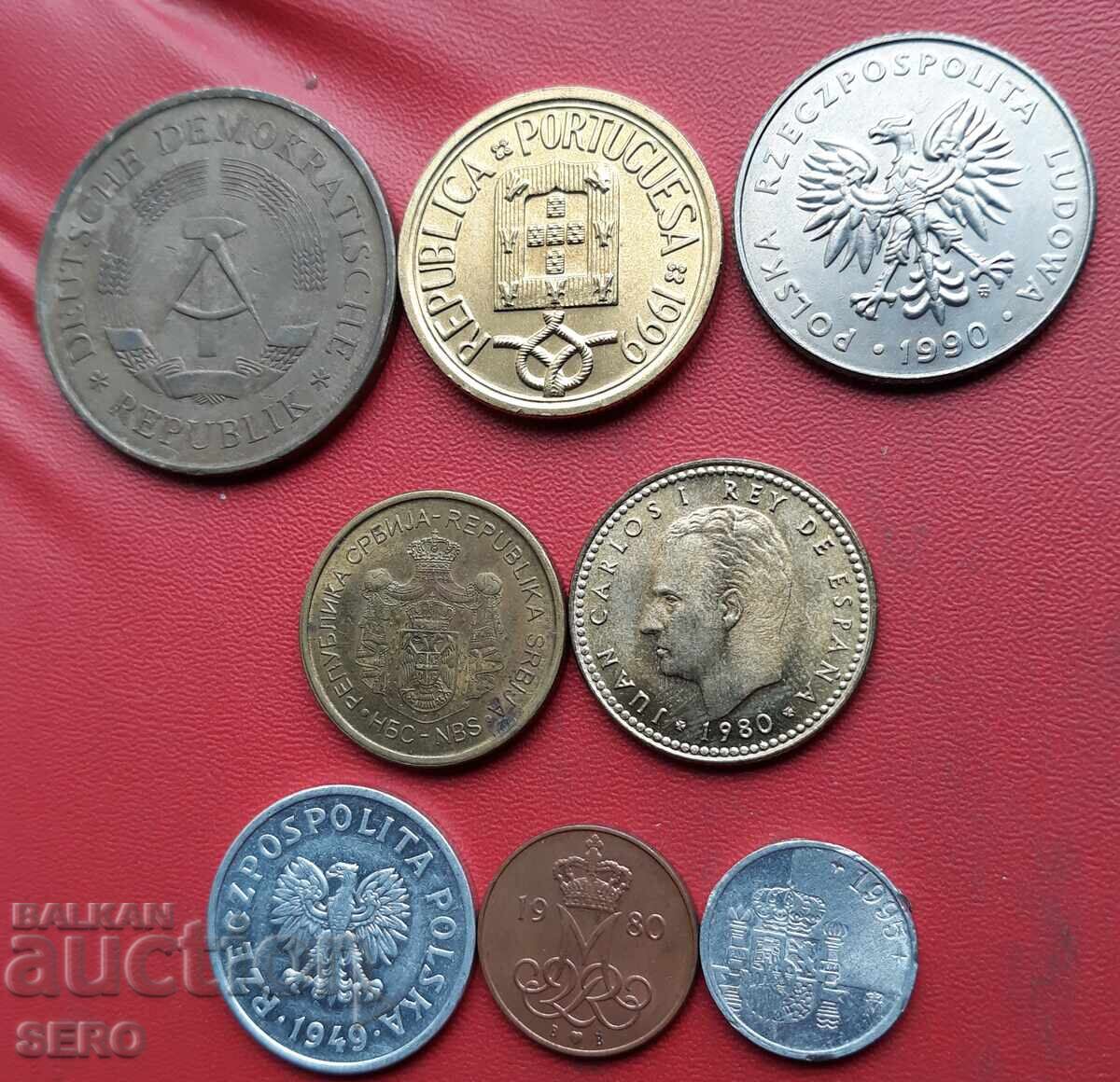 Mixed lot of 8 coins with price 1.01 BGN | € 0.52