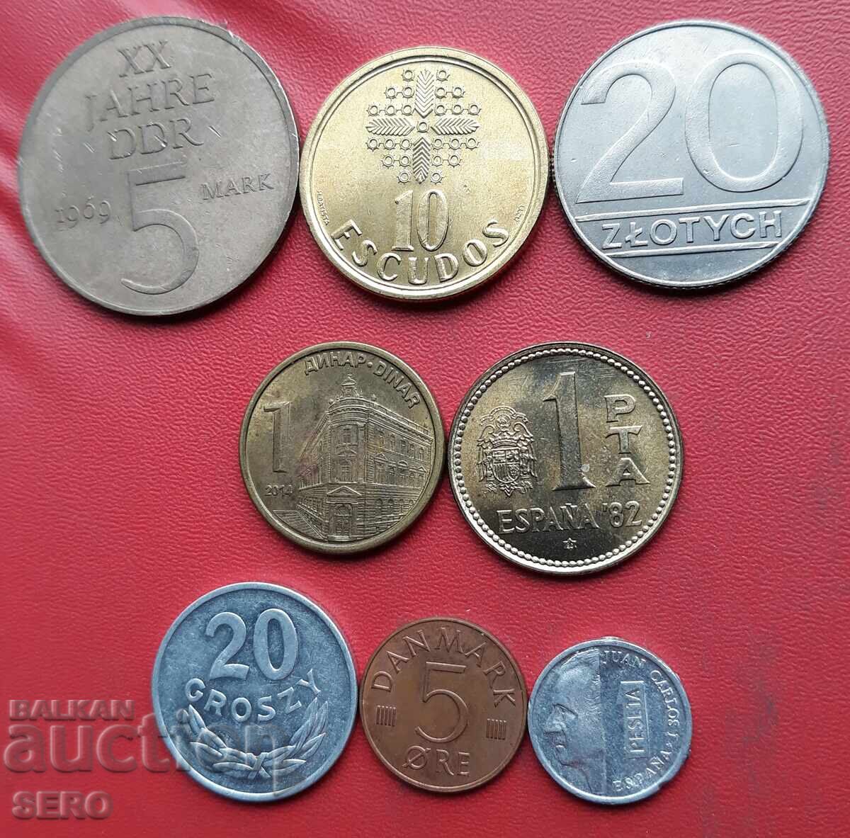 Mixed lot of 8 coins