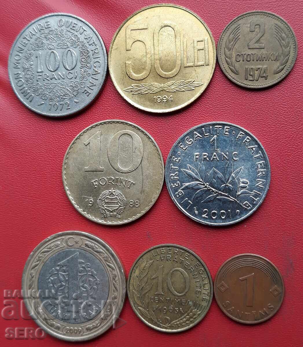 Lot mixt de 8 monede