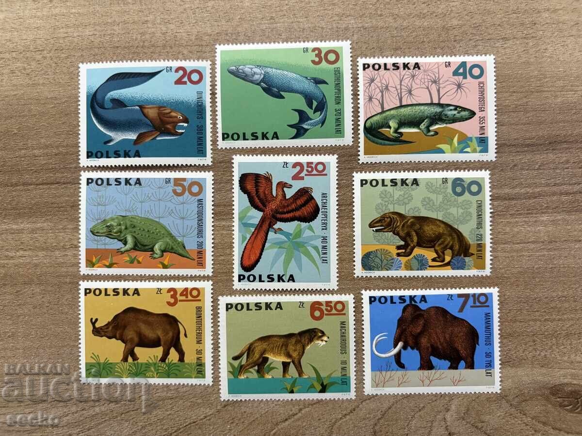 Poland - Prehistoric Animals (1966) MNH