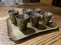 Set de cești din alamă