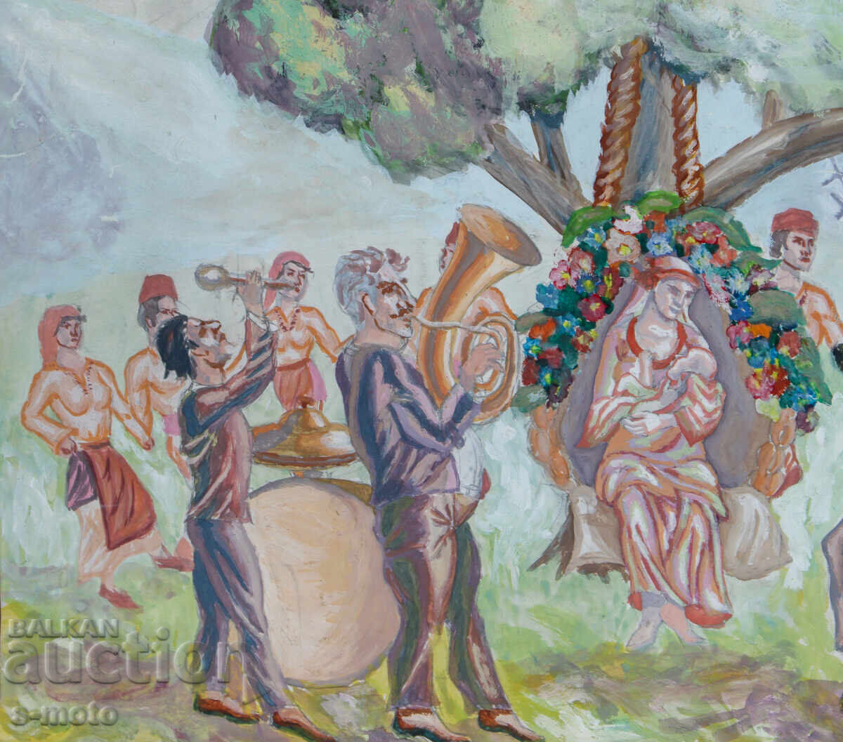 Old painting, figurative composition - 5 Old painting, figurative composition - 5