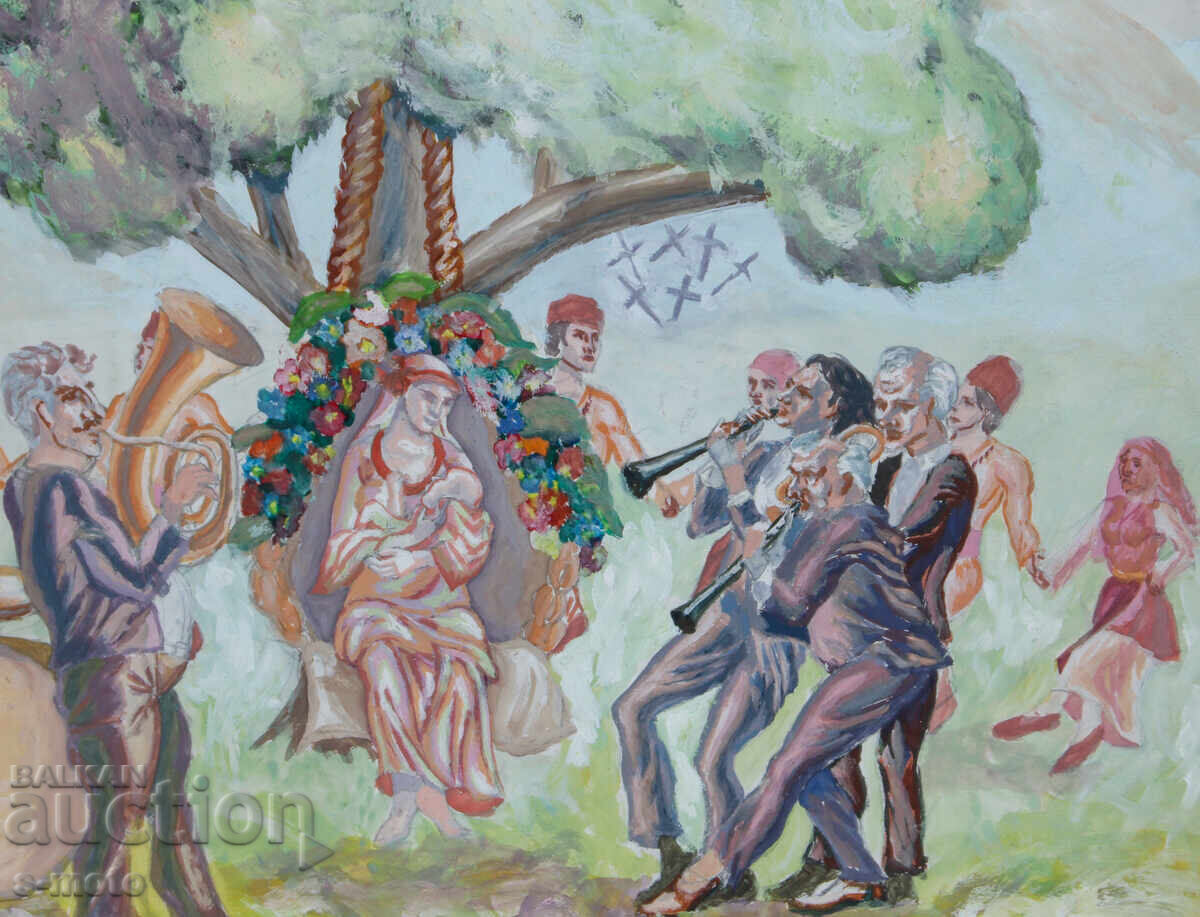 Old painting, figurative composition - 6 Old painting, figurative composition - 6