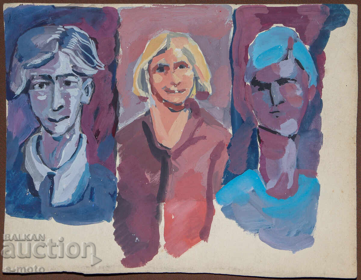 Old painting, figurative composition, portrait with price 140.00 BGN | € 71.58