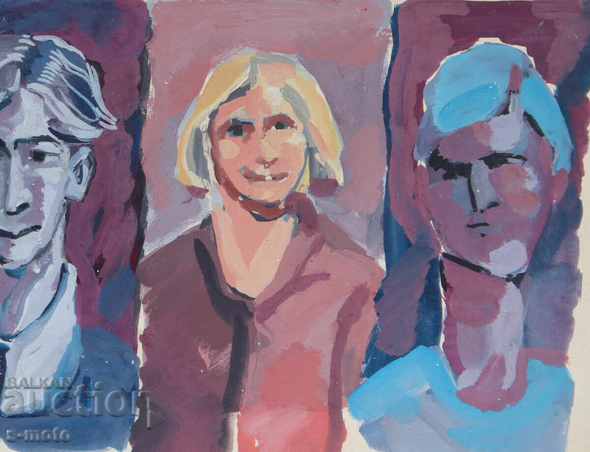 Old painting, figurative composition, portrait - 5