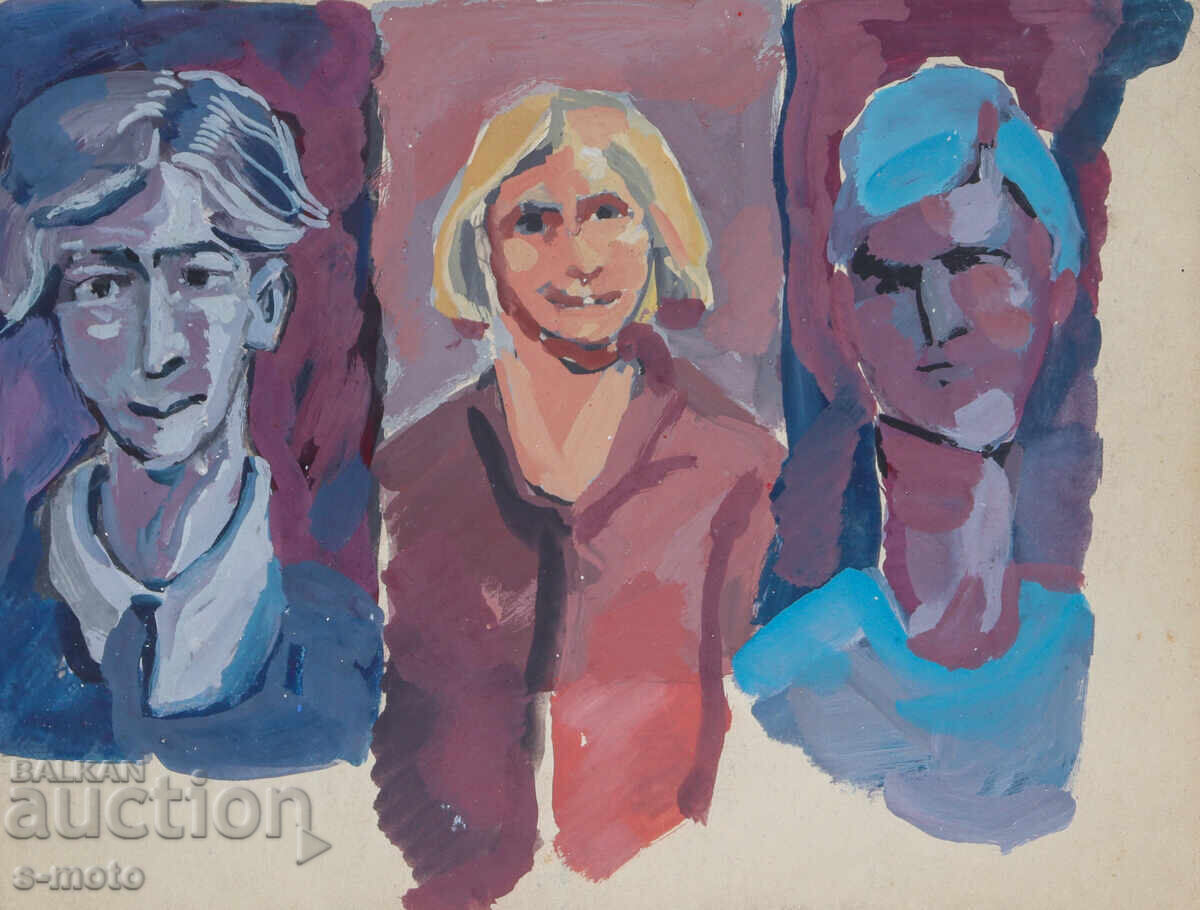 Old painting, figurative composition, portrait