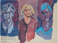 Old painting, figurative composition, portrait