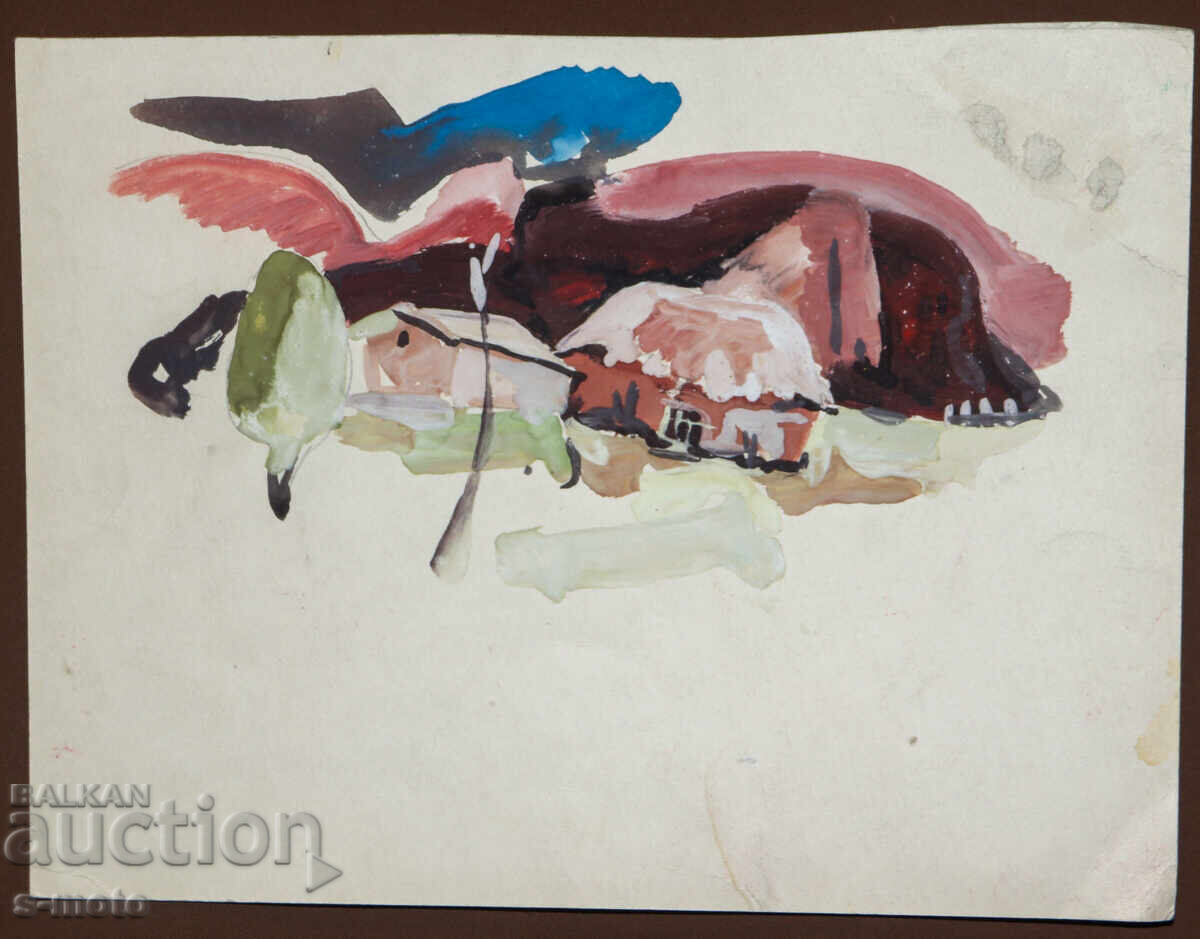 Old painting, rural landscape with price 140.00 BGN | € 71.58 Old painting, rural landscape with price 140.00 BGN | € 71.58