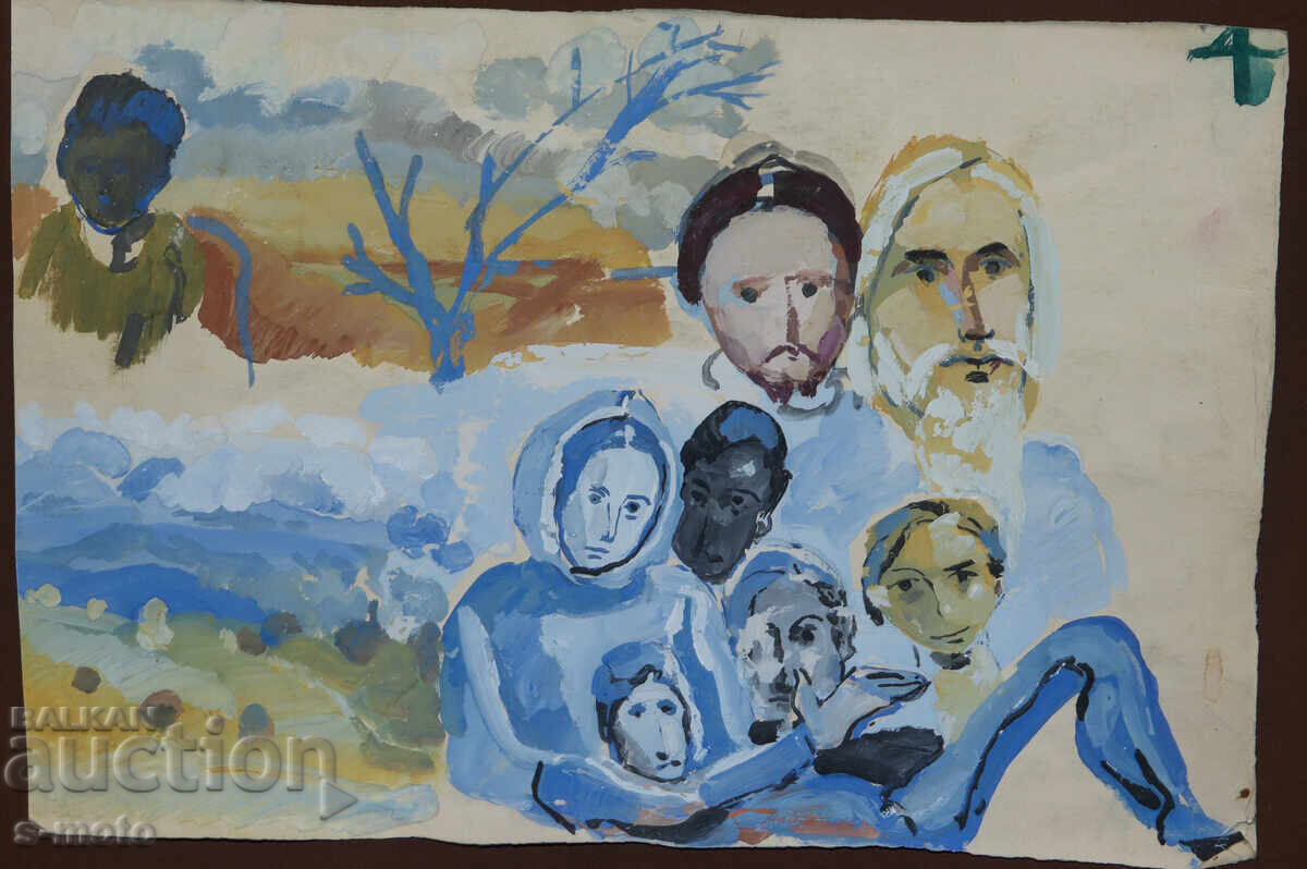 Old painting, figurative composition, portrait with price 140.00 BGN | € 71.58