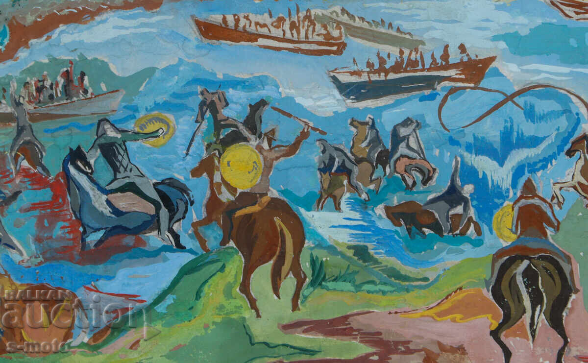 Παράδοση Παλαιός πίνακας με εικονική σύνθεση