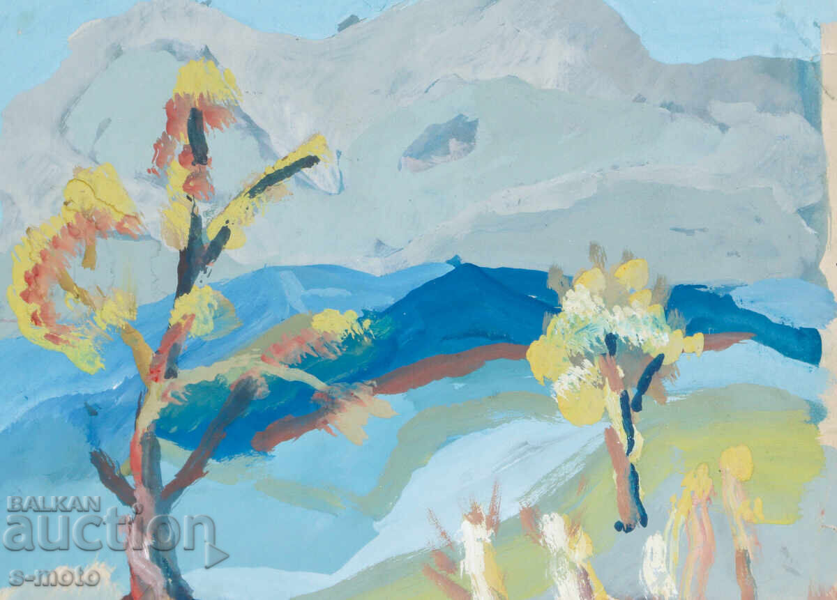 Δημοπρασία Παλιός πίνακας ορεινού τοπίου Δημοπρασία Παλιός πίνακας ορεινού τοπίου