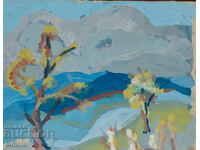 Παλιός πίνακας ορεινού τοπίου