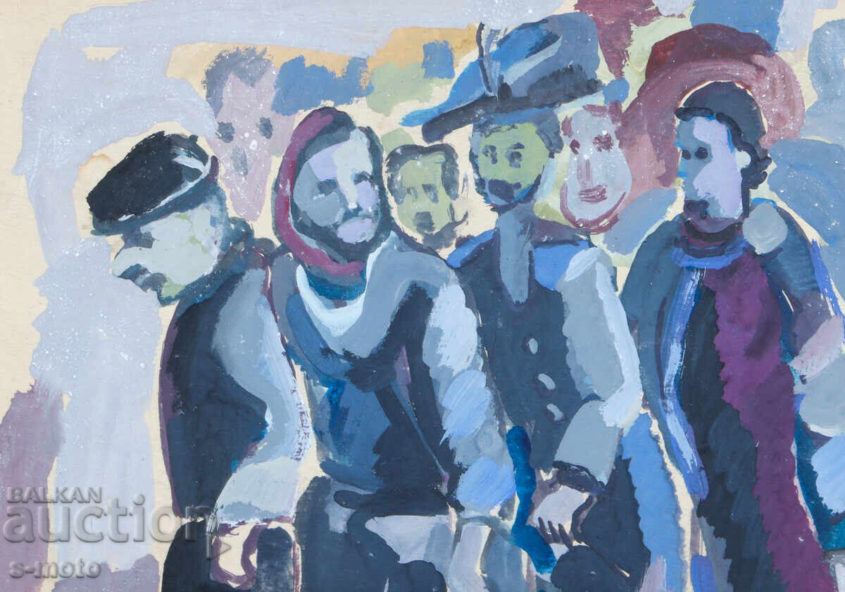 Delivery of Old painting, figurative composition, portrait