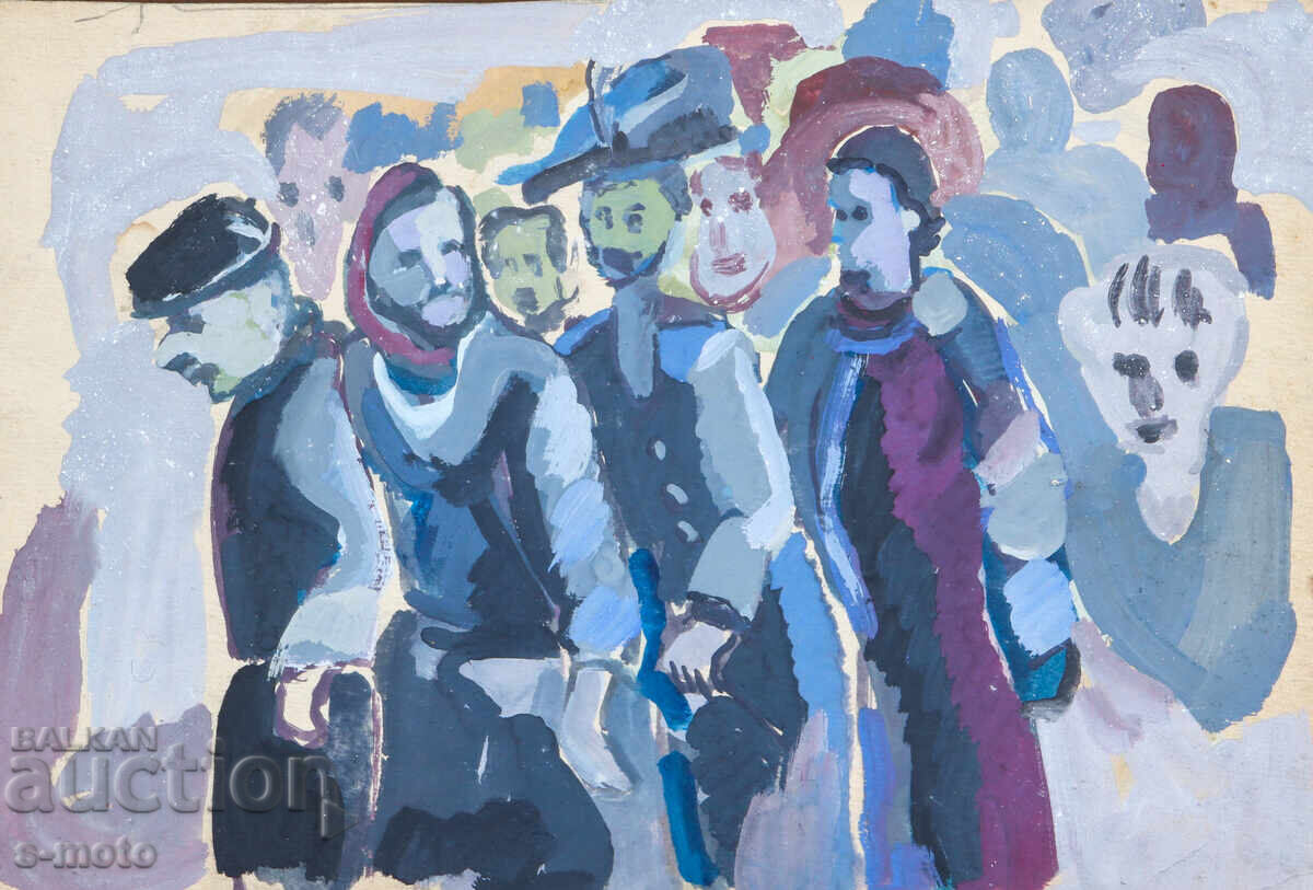 Old painting, figurative composition, portrait