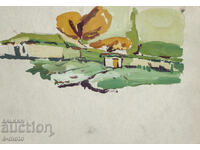 Old landscape painting