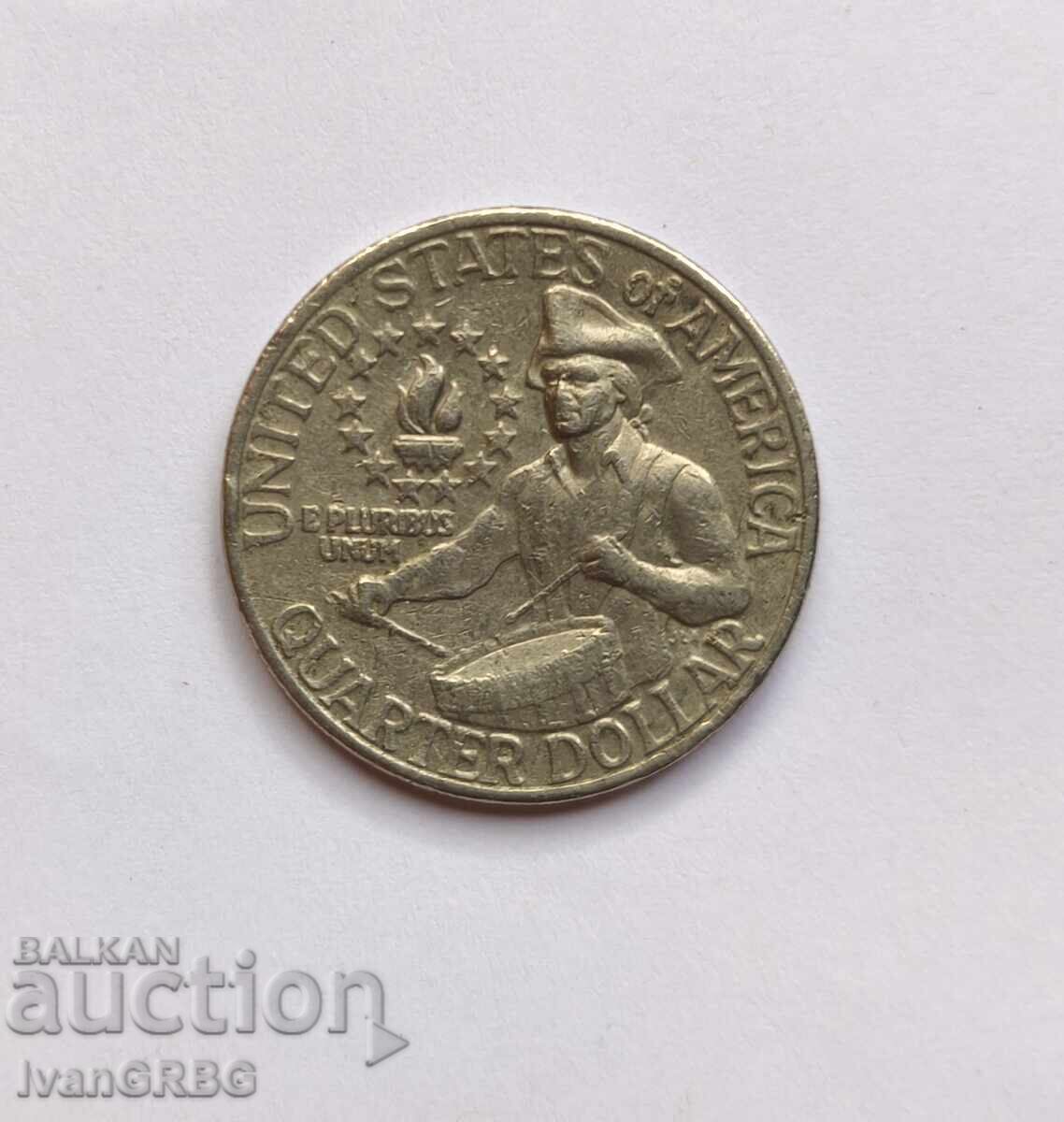 Auction 1/4 US 25 Cent 1976 American Coin Quarter Dollar 200 Auction 1/4 US 25 Cent 1976 American Coin Quarter Dollar 200