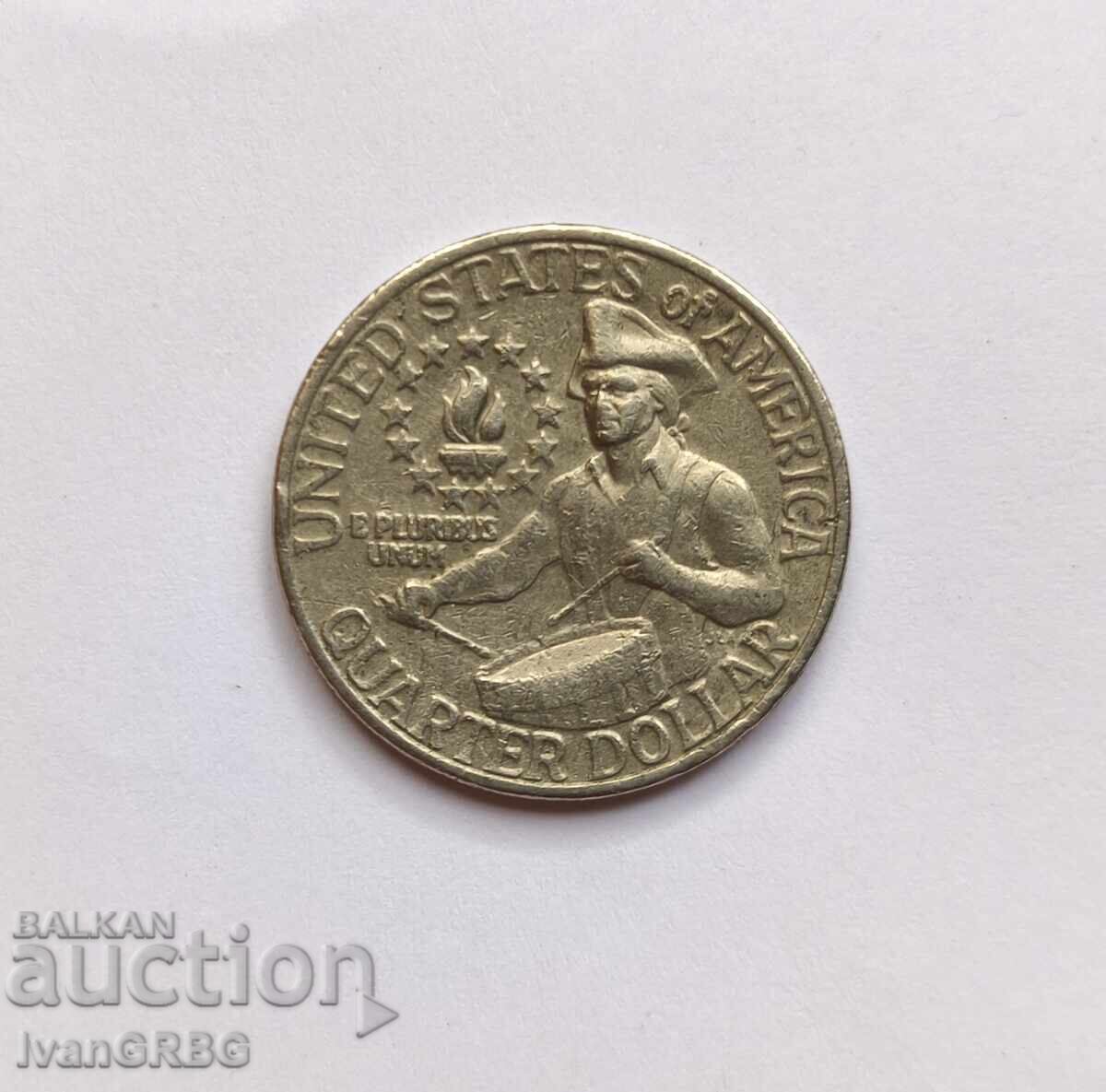 Delivery of 1/4 US 25 Cent 1976 American Coin Quarter Dollar 200 Delivery of 1/4 US 25 Cent 1976 American Coin Quarter Dollar 200