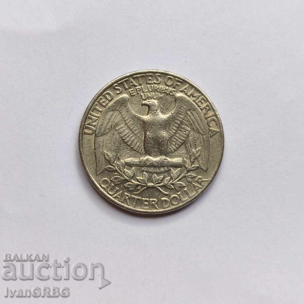 Licitație 1/4 dolar SUA 25 cenți 1989 monedă americană quarter