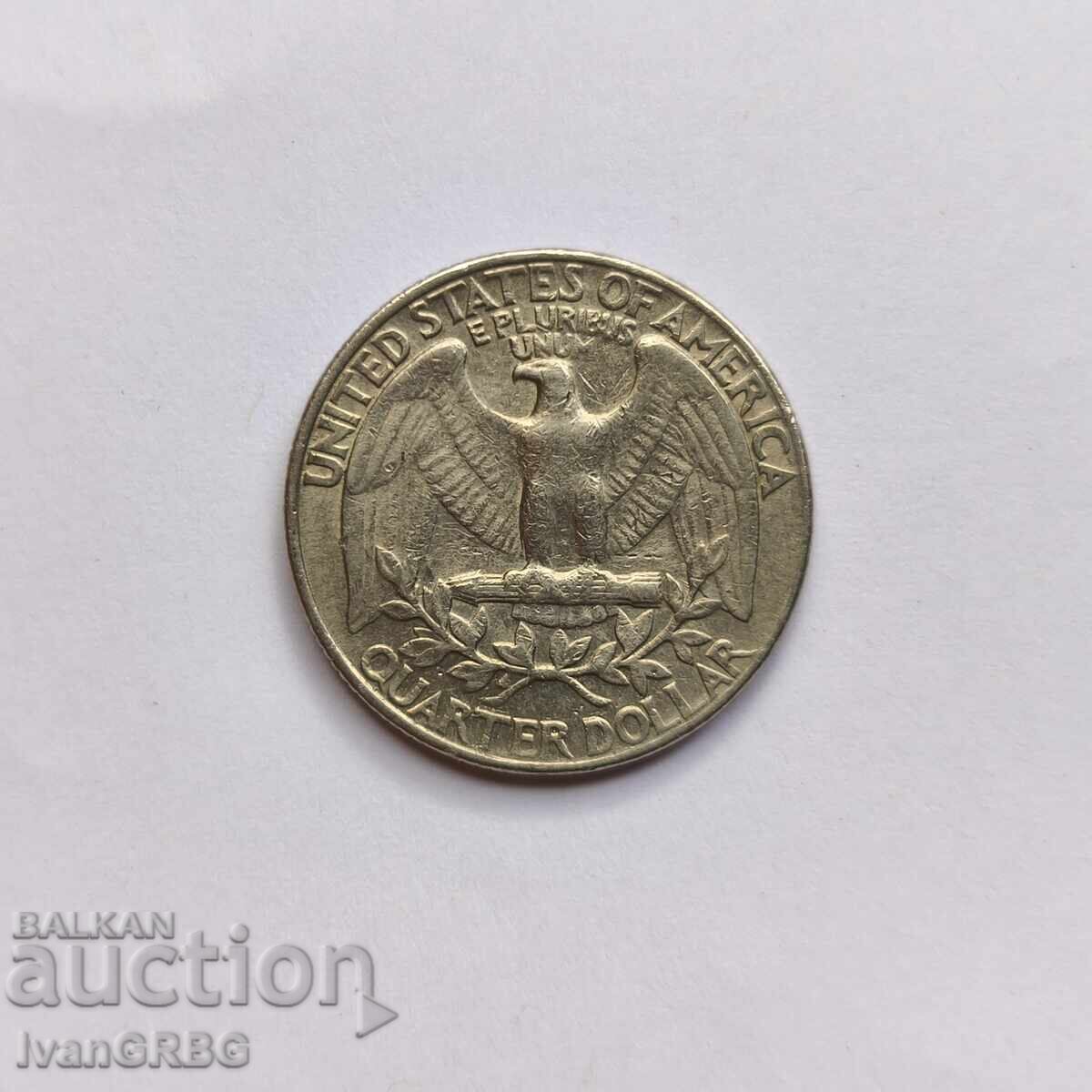 Livrarea 1/4 dolar SUA 25 cenți 1989 monedă americană quarter