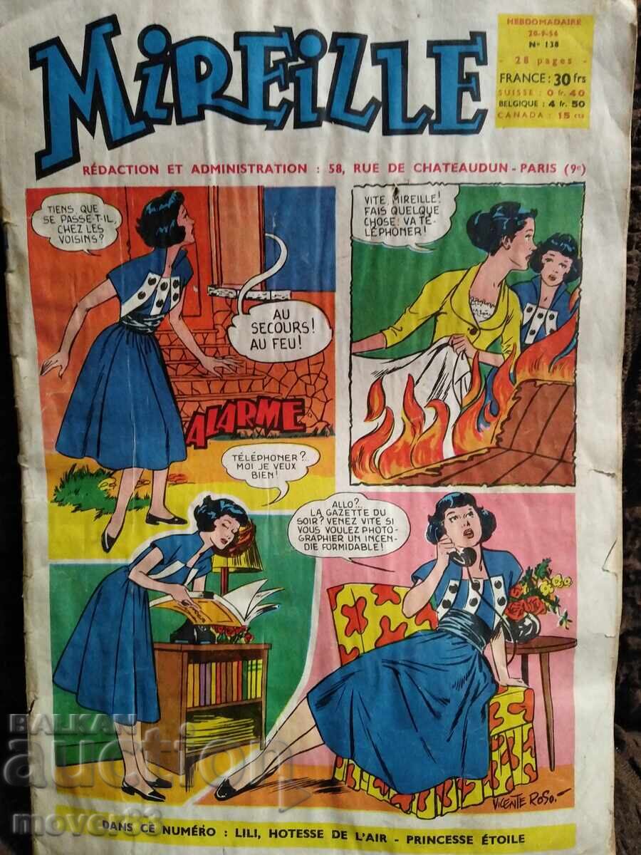 Стар френски комикс"Mireille" 1956 година