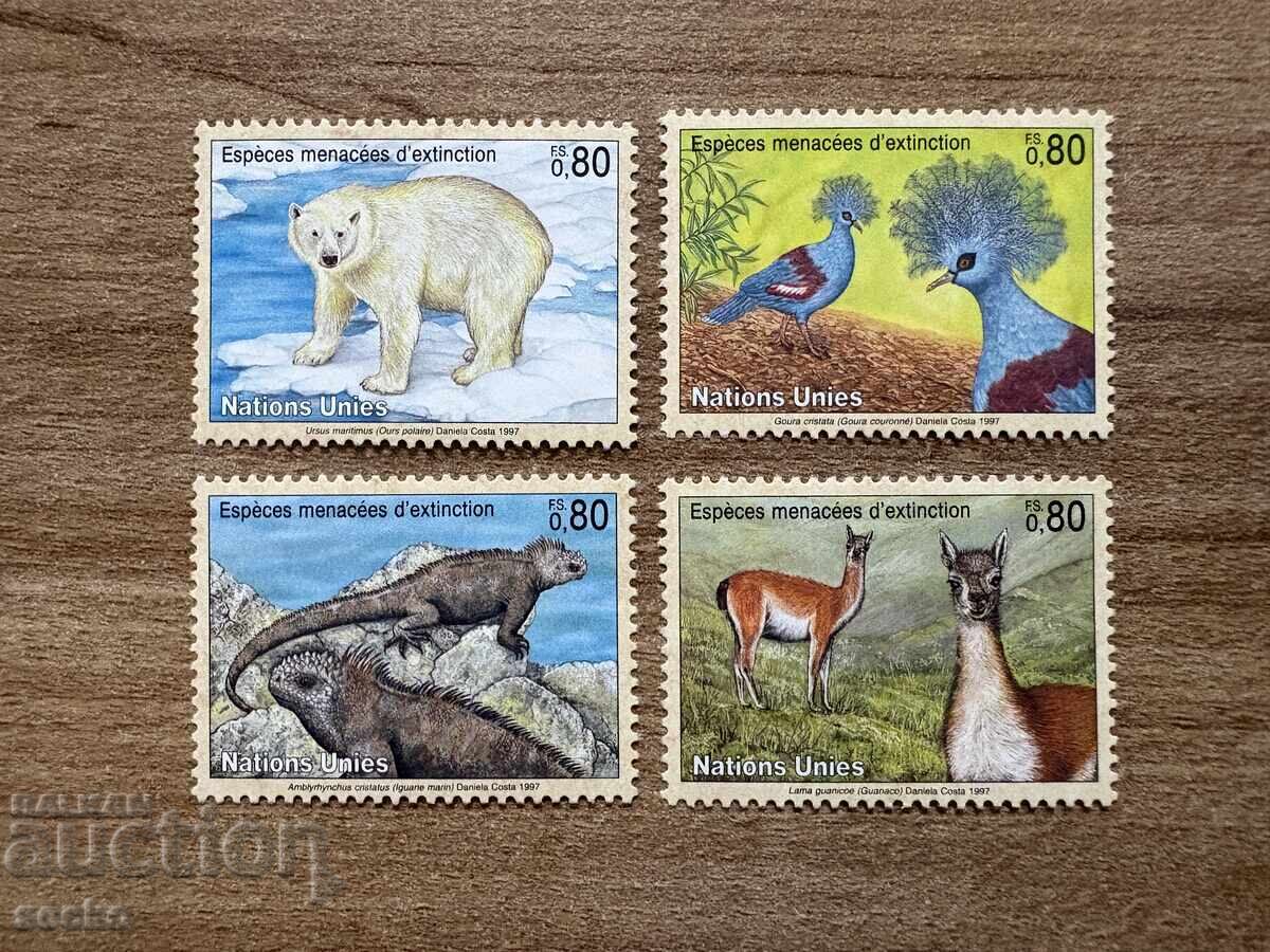 ООН Женева - Застрашени животни (1997) MNH