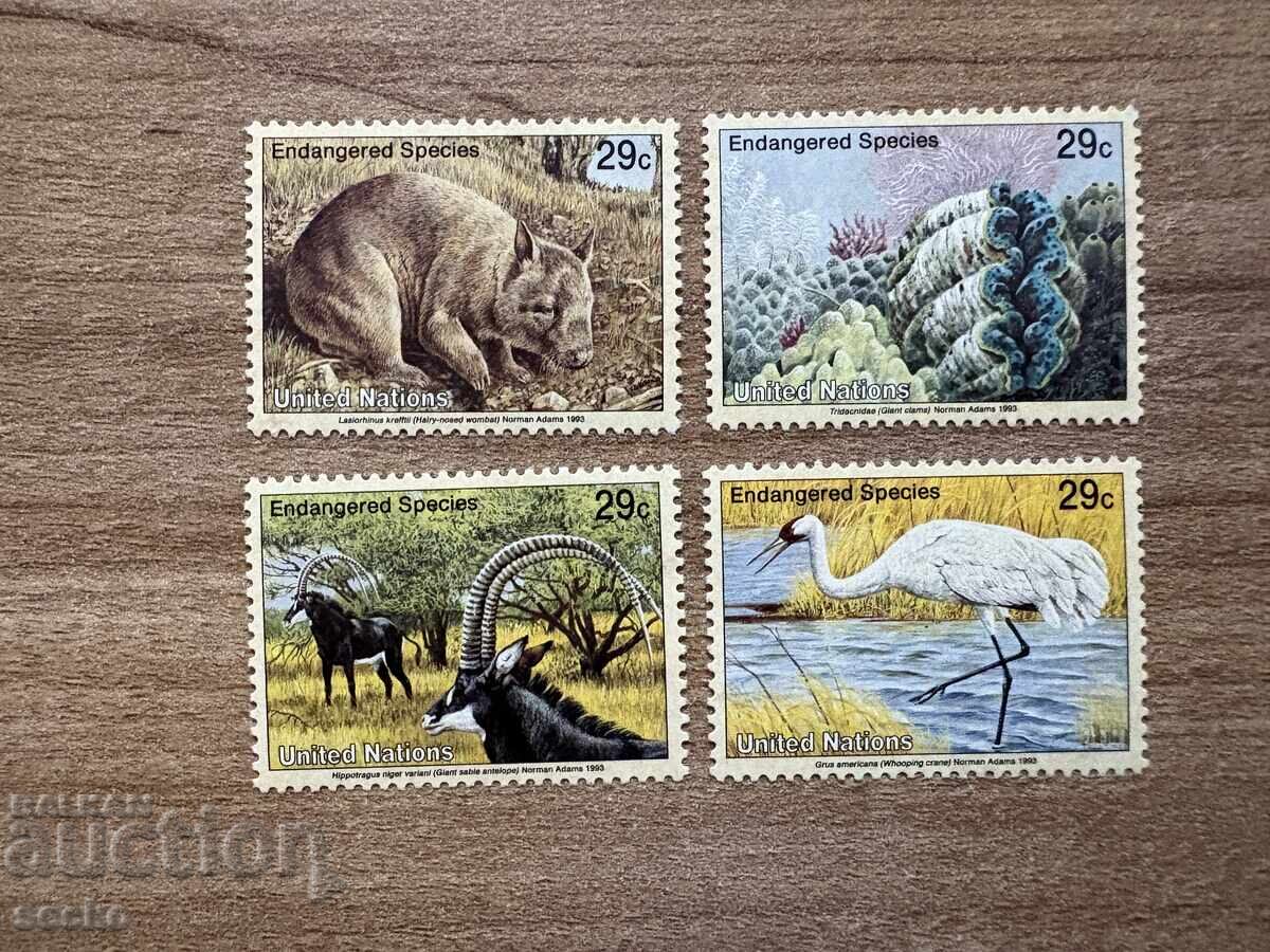 ΟΗΕ Νέα Υόρκη - Απειλούμενα Ζώα (1993) MNH ΟΗΕ Νέα Υόρκη - Απειλούμενα Ζώα (1993) MNH