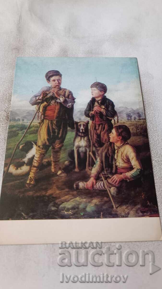 Ευχετήρια Κάρτα Otto Horreishy Νέο Τραγούδι 1900