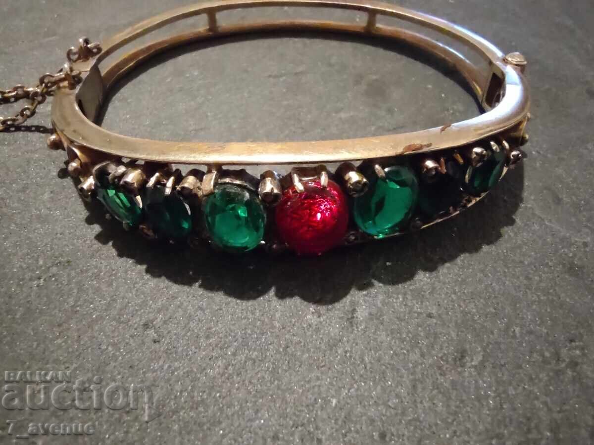 Ασημένιο βραχιόλι με επιχρύσωση και πέτρες, κομψότητα 12.11.2025 - 7