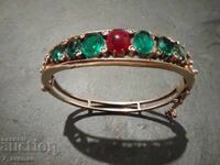 Silver bracelet with gold plating and stones, beauty 12.11.2025