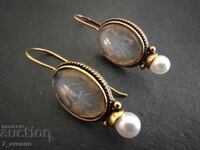 Earrings, length 4 cm, very elegant