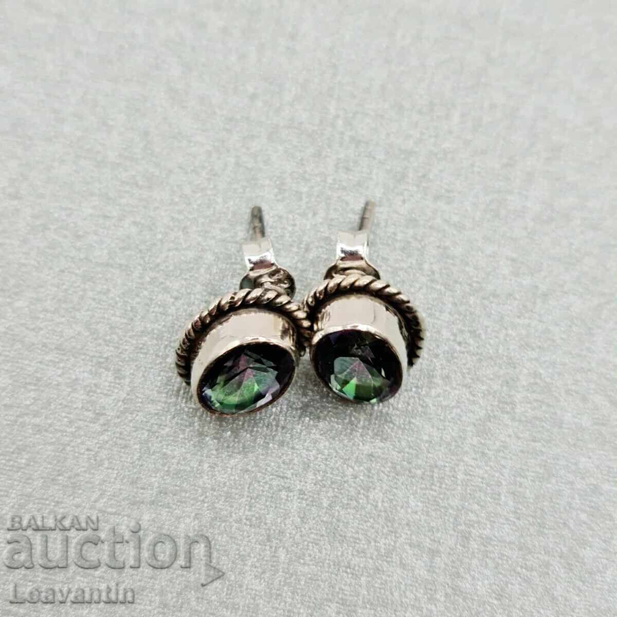 Ασημένια σκουλαρίκια με μυστικό τοπάζι με τιμή 46.00 BGN | € 23.52 Ασημένια σκουλαρίκια με μυστικό τοπάζι με τιμή 46.00 BGN | € 23.52