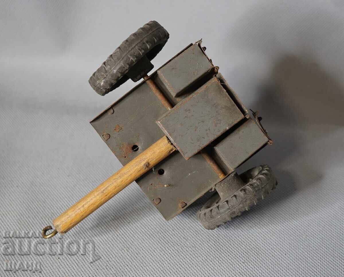 HAUSSER Old German Military Metal Toy Field Kitchen - 5