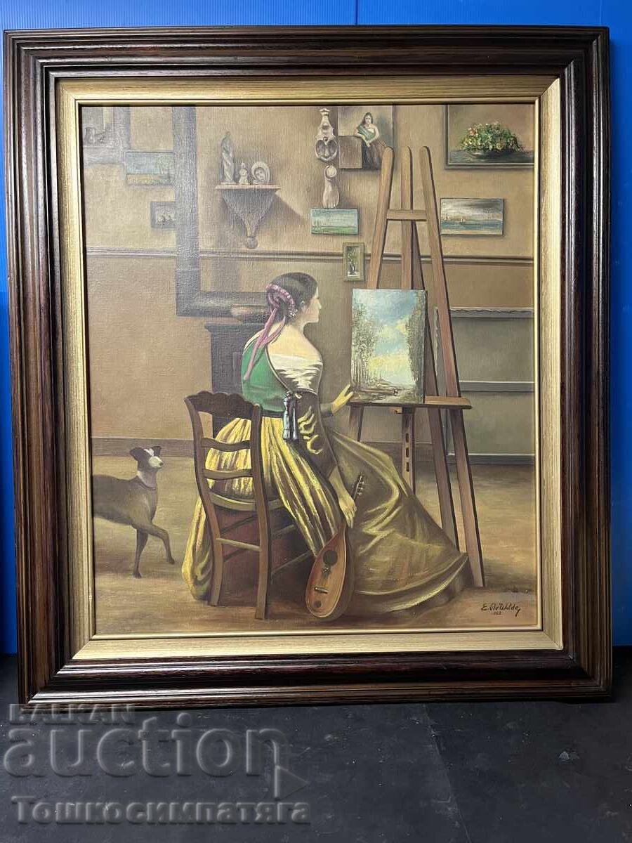 Красива картина с маслени бои на платно