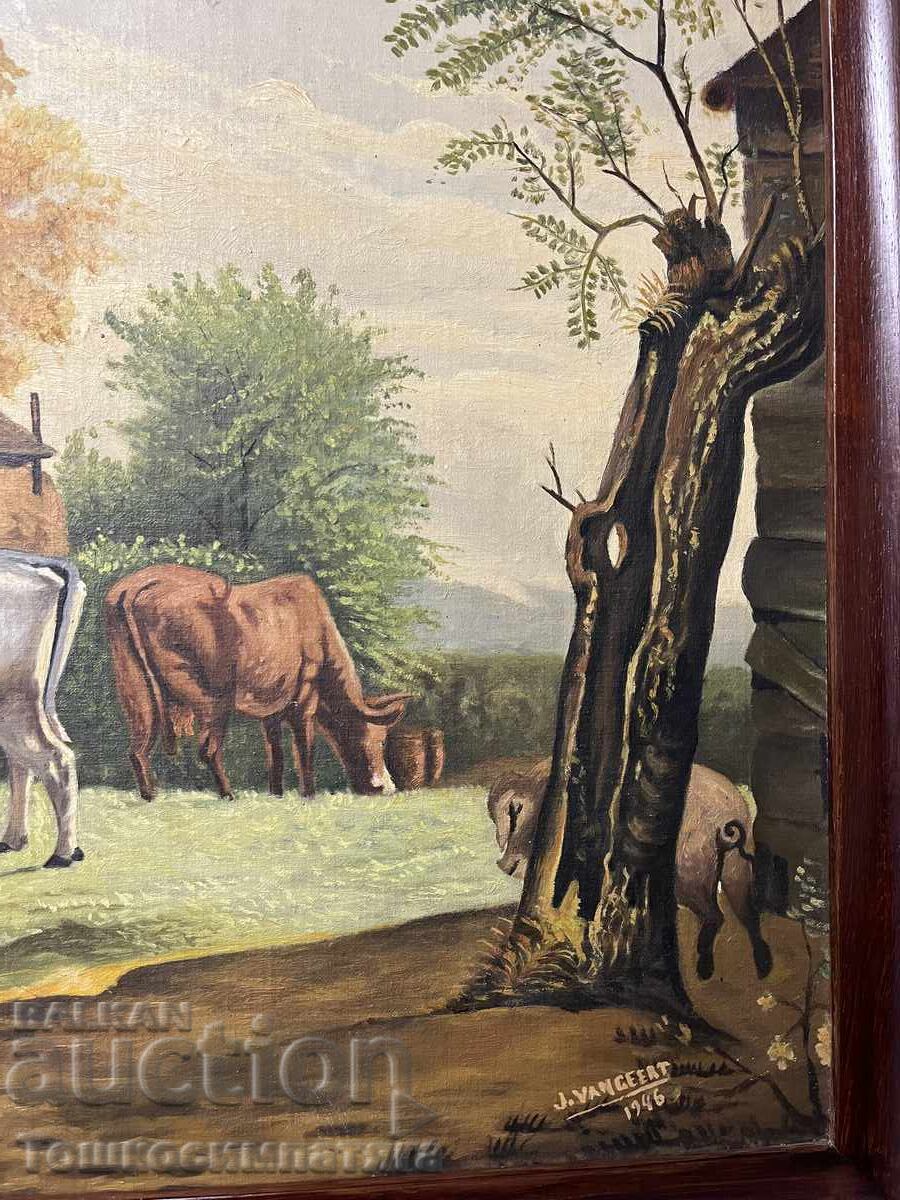 Δημοπρασία Παλαιός πίνακας/1946/, με υπογραφή καλλιτέχνη