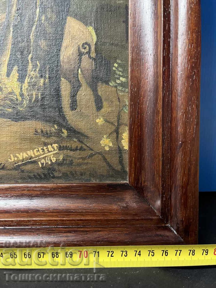 Παλαιός πίνακας/1946/, με υπογραφή καλλιτέχνη - 5