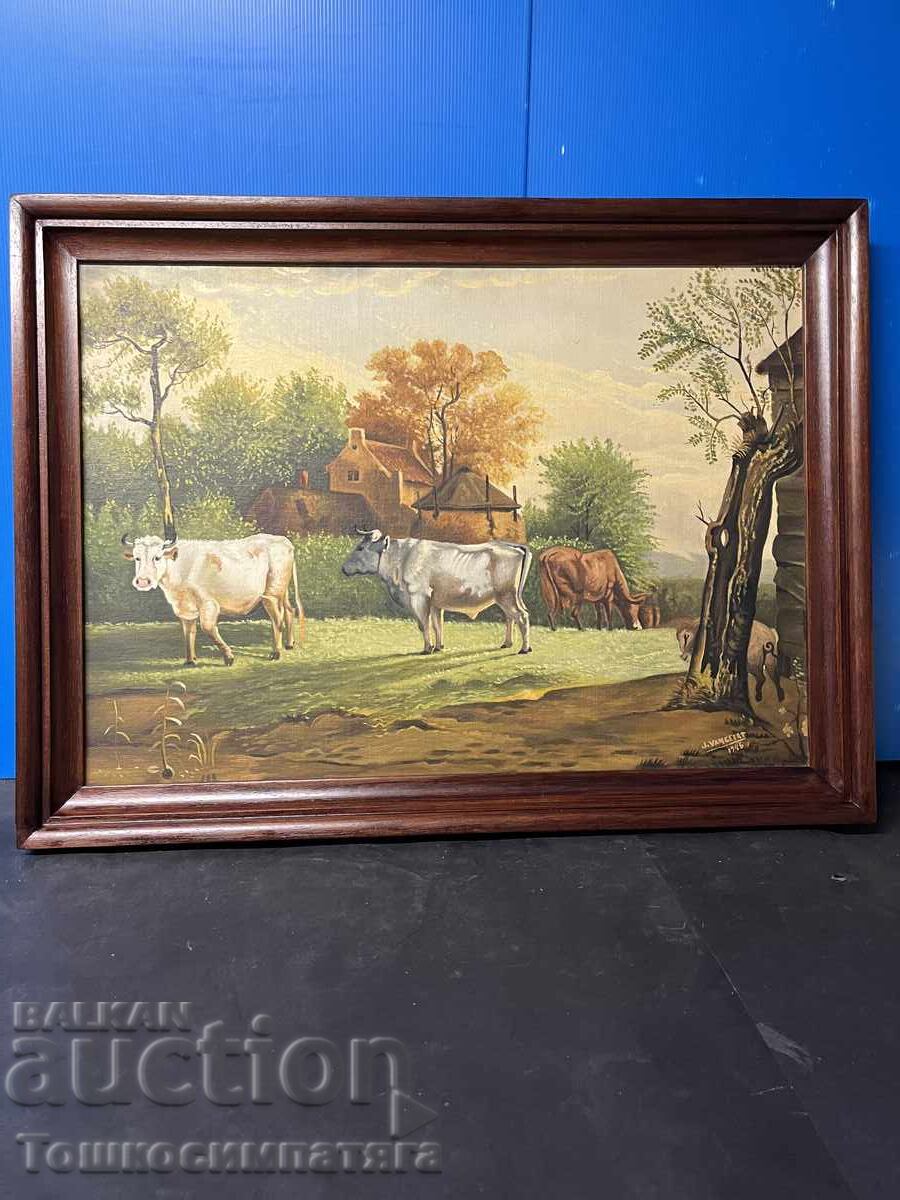 Παλαιός πίνακας/1946/, με υπογραφή καλλιτέχνη - 7