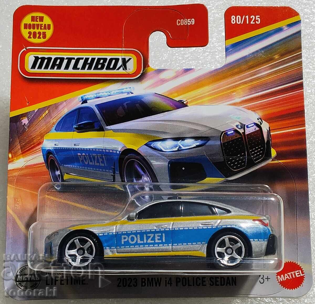 Matchbox 2023 BMW i4 Police Sedan BMV Politsiya Ματςμπόξ 1:64