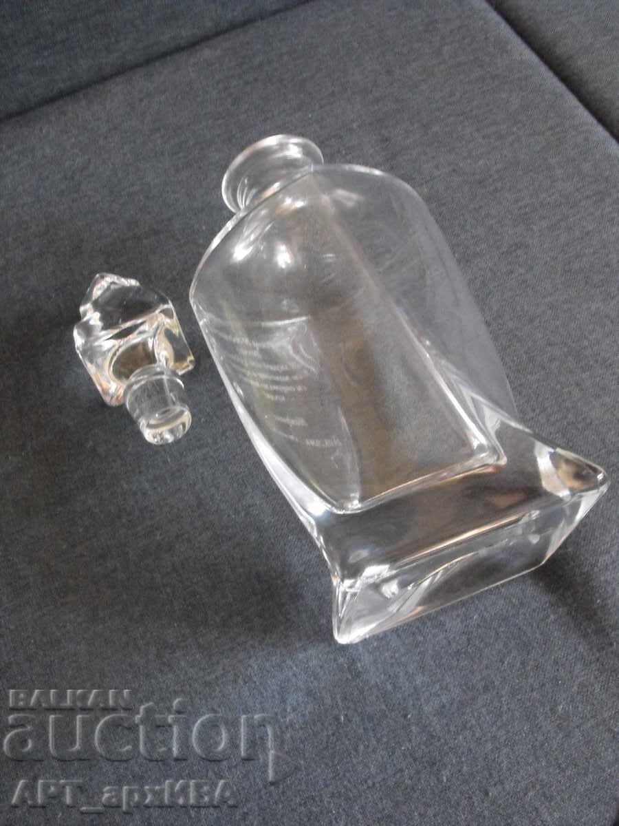 Auction  Glass carafe made of solid glass. Volume: approximately 0.7 L