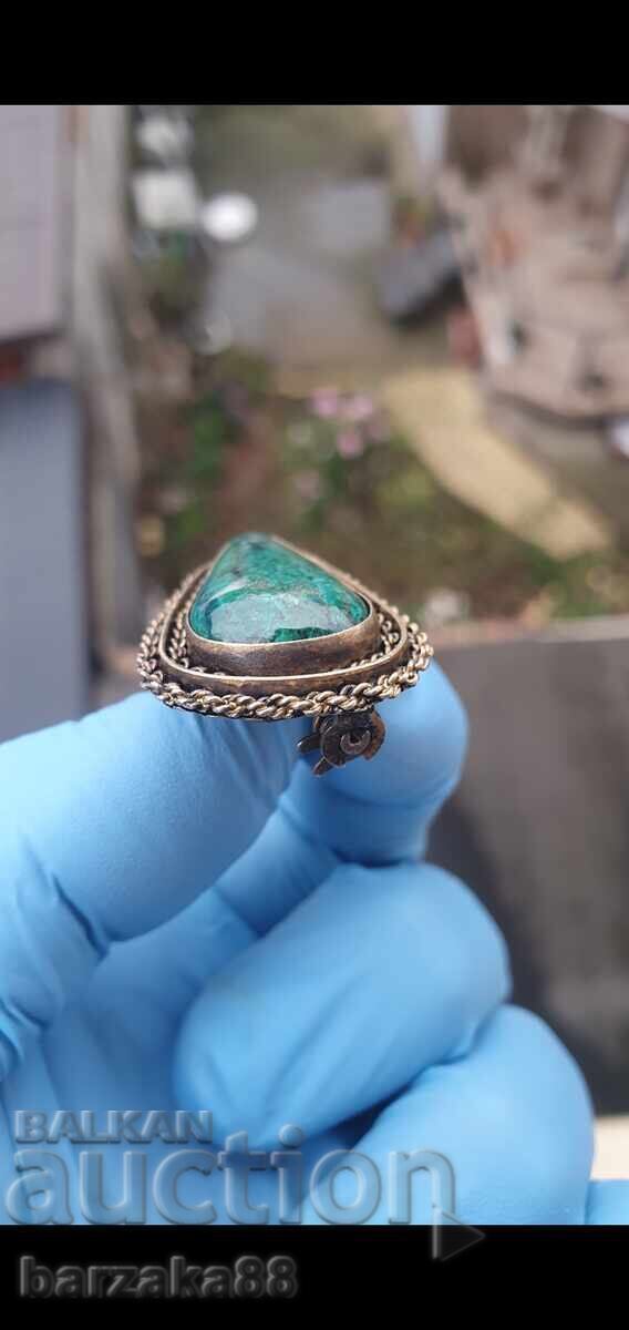 Ασημένιο κολιέ με Μαλαχίτη - 5