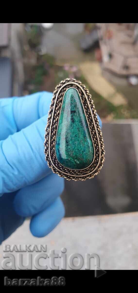 Ασημένιο κολιέ με Μαλαχίτη