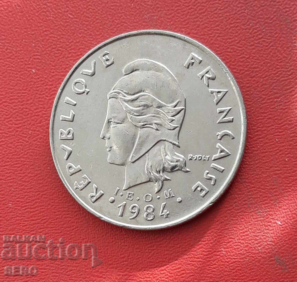 French Polynesia - 20 Francs 1984 with price 3.01 BGN | € 1.54 French Polynesia - 20 Francs 1984 with price 3.01 BGN | € 1.54