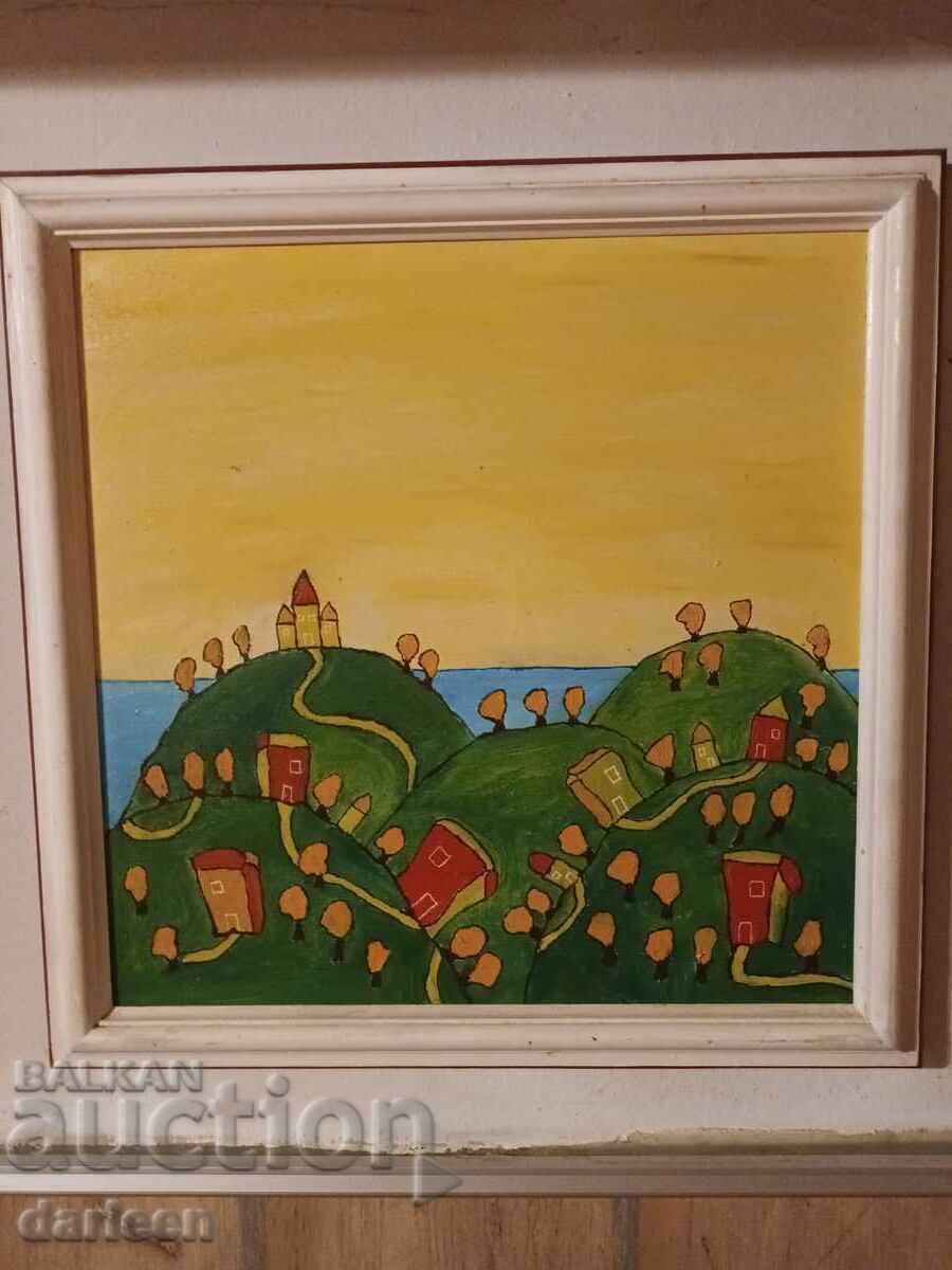 Βαλέρι Σλαβτσεφ, Πολύχρωμο ναϊφ τρίπτυχο με τιμή 1000.00 BGN | € 511.29