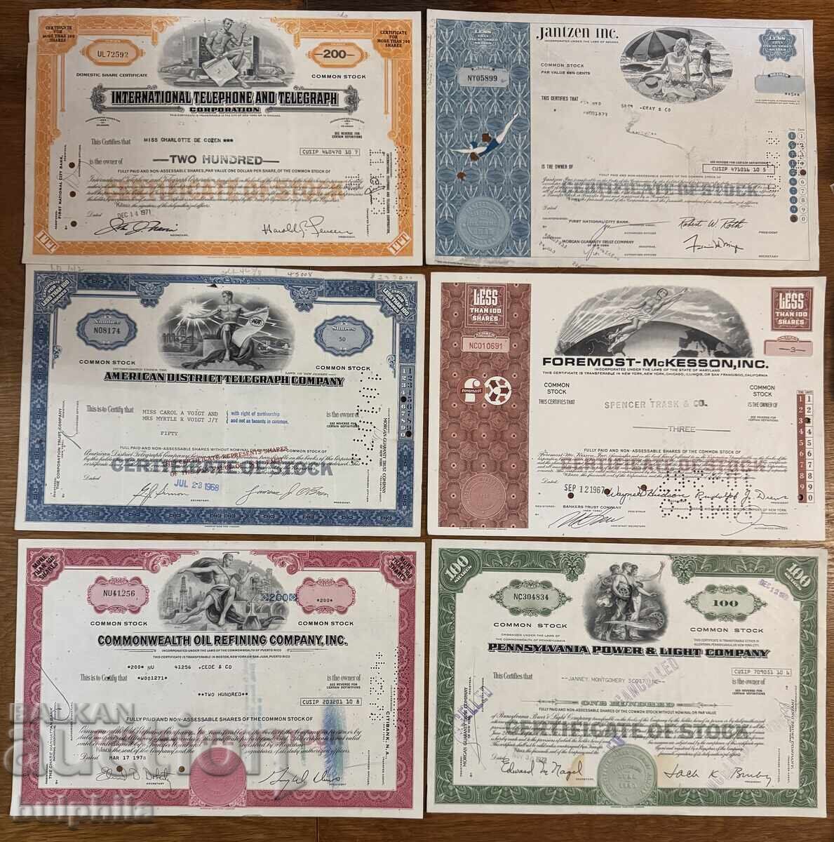 12 acțiuni diferite SUA