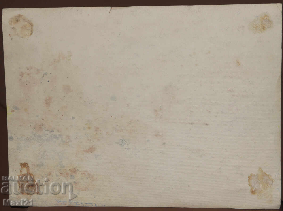 Πίνακας γκουάς φυσικό τοπίο σπίτι δίπλα στο ποτάμι - 7